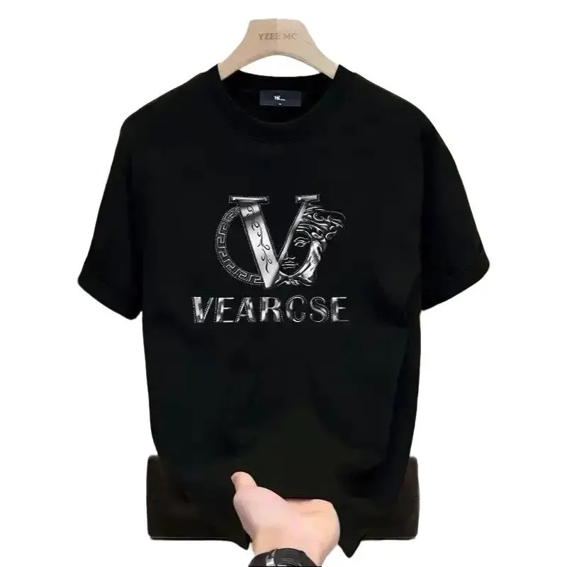 Women's 100% Cotton Printed T-Shirt - Unique Letter and Graphic Print, Round Neck, Casual Style, Ideal for Stylish Relaxed Summer Outfits, Tshirt,summervibes Womenswear