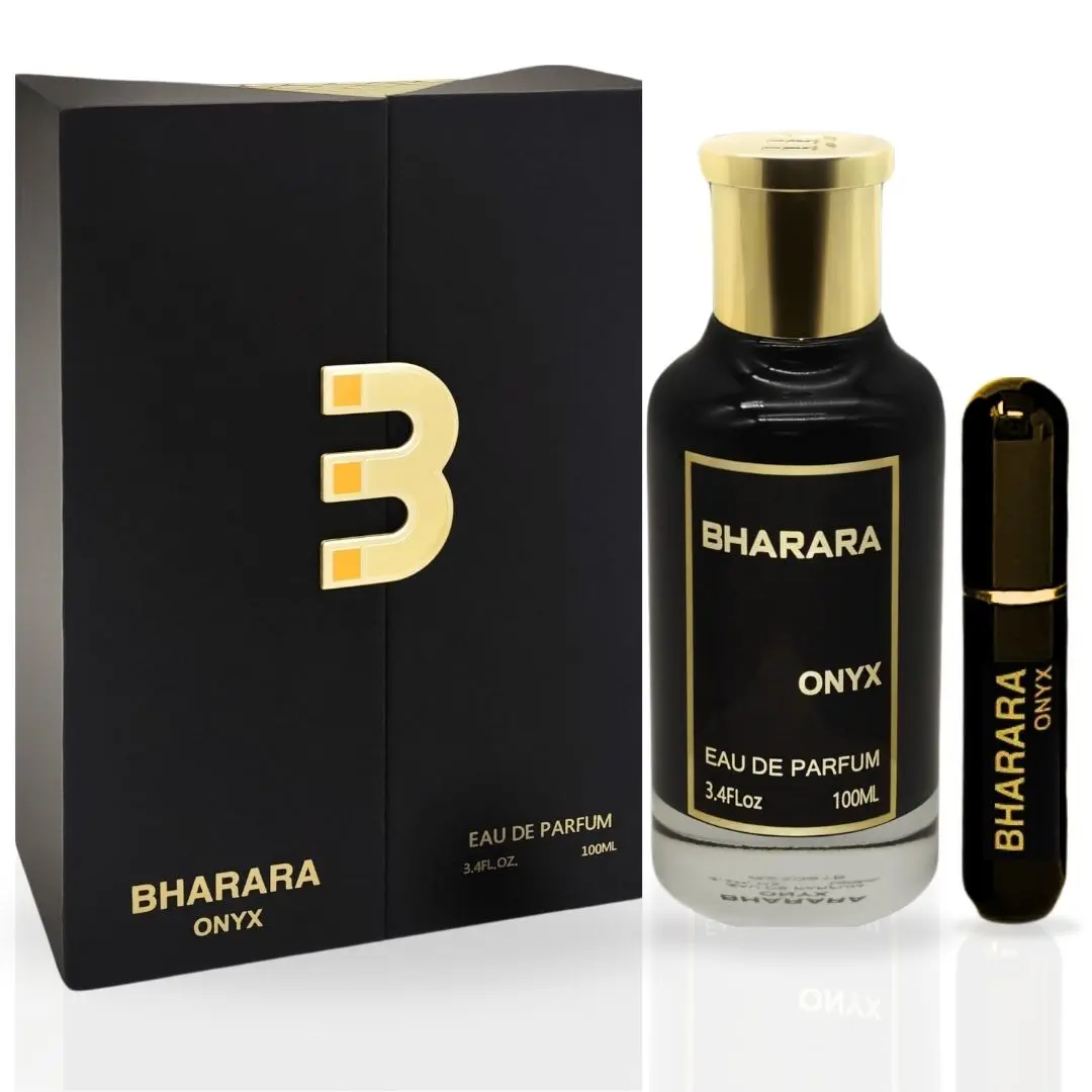 Bharara Onyx EDP Spray 100ML (3.4 OZ) by BHARARA | Long Lasting, Refreshing, Floral, Luxurious Scents. Bharara Onyx EDP Spray 100ML (3.4 OZ) by BHARARA | Long Lasting, Refreshing, Floral, Luxurious Scents.