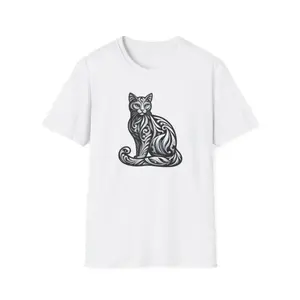 Men's cat lover and pet ownership Graphic T-Shirt - Short Sleeve Crew Neck Regular Fit Casual Wear | Soft & Breathable Fabric, Durable Print, Everyday Comfort, Machine Washable, whimsical and artistic casual wear for everyday use, suitable as a gift for