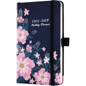 2026-2029 Pocket Planner/Calendar - 3 Year Monthly Planner from July 2026 - June 2029, 6.3" x 3.8", 2026-2029 Monthly Planner with 61 Notes Pages, Inner Pocket, Pen Loop, Elastic Closure