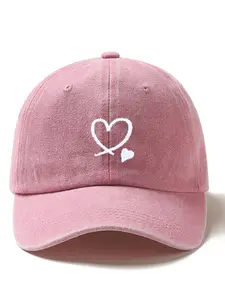 Heart Embroidered Baseball Cap, Simple Yet Fashionable Style, Daily Wear, Lightweight Material, No Heavy Feeling, Perfect for Everyday Use