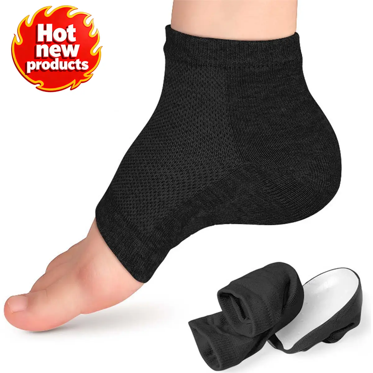Height Max Socks, Insoles, Half Height Increase Insoles, Invisible Silicone Shoe Lift Heel Pads,Height Insoles, Height-Increasing Gel Insole