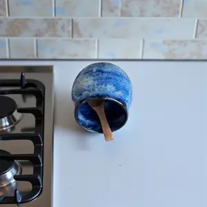 Handmade Ceramic Salt Cellars with Spoon