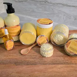 Citrus Lemon bundle (incl 6.2 oz body cream lotion, 2.5 oz whipped body butter, 1.2 fl oz body oil, 6.7 oz body scrub, 1 oz hand cream)