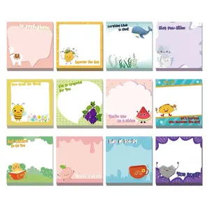 12 Pcs Fun Inspirational Sticky Notes 3 x 3 Inch Motivational Notepads Cute Post Notes Positive Appreciation Sticky Notes Positive Gifts for Teacher Nurse Coworkers Studying Supplies (Vivid Style)