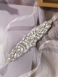 Elegant Rhinestone Waist Belt for Women, Rhinestone Decorated Belt, Fashionable Bridal Sash for Wedding Party Dresses, Stylish Dress Accessory