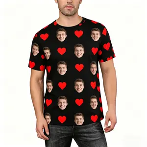 BARLEY ONE Custom Face T-shirt Personalized Photo Funny Customized Shorts with Your Loved One’s Face, Gift for Partners | Friends, Light Quick-Dry T-shirt for Summer Vacation, Anniversary, Party, Unisex Casual Shorts, Add Your Own Photo for Unique Gift