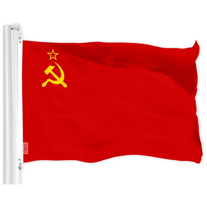 G128 Union of Soviet Socialist Republics USSR Flag | 3x5 Ft | LiteWeave Pro Series Printed 150D Polyester | Indoor/Outdoor, Vibrant Colors, Brass Grommets, Thicker and More Durable Than 100D 75D Poly