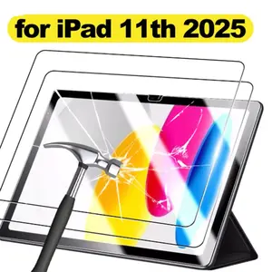 2pc iPad Tempered Glass Screen Protector, Protective, Ultra Clear High Transparency, Scratch & Drop Resistant, Full Screen Coverage for iPad Air 4/5/6 & 10th Gen & iPad 11 1a16