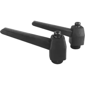 2 Each 1/4 20 Female Thread Push Button Ratchet Level Adjustable Handles Knob with Internal Threaded Insert (Female Threads) PBRLF-1/4X2