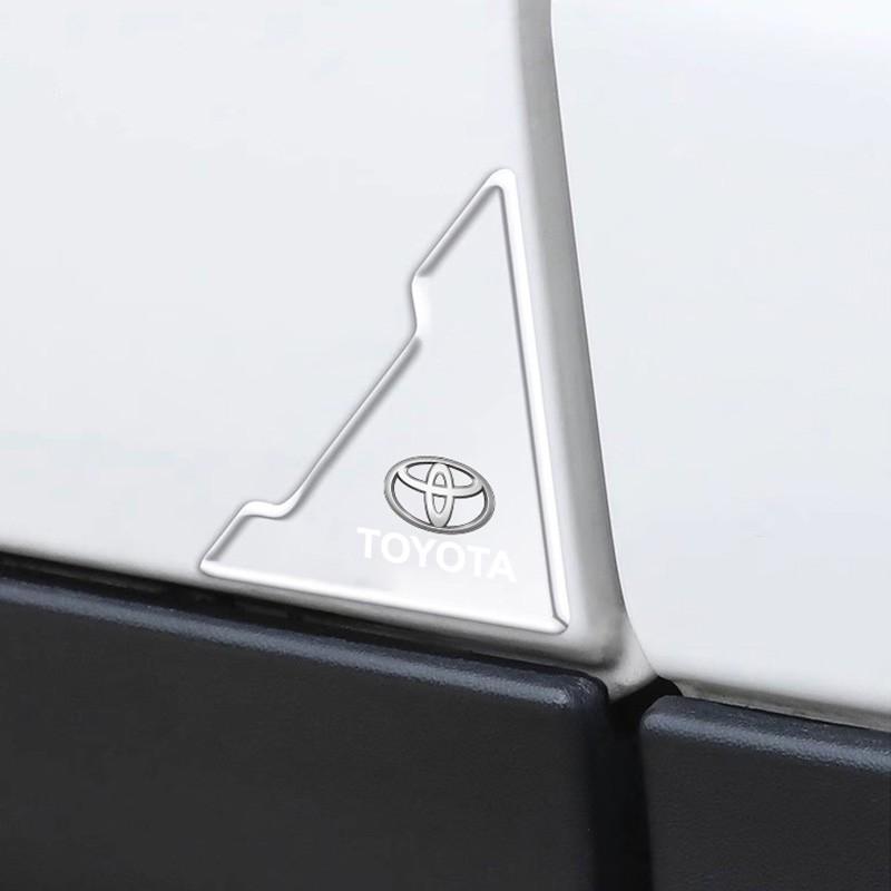 4Pcs Car Door Silicone Buffer Stickers Anticollision Anti Scratch For Toyota 86 Mirai Supra Prado Alphard Crown Vellfire Sequoia Venza Avalon Prius Camry Yaris RAV4 Highlander Sienna Reiz Auris Harrier Fortuner CHR Sticker For Cars