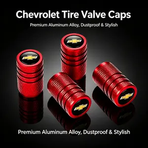 Chevy fans, add some flair with these custom logo aluminum tire valve caps! Fits Silverado, Equinox, Camaro & more. Durable metal protects stems, while the emblem adds a bold touch. Easy install for a quick upgrade you’ll love.