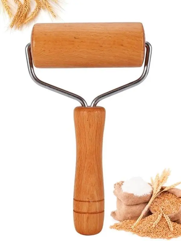 Non-Stick Wooden Small Rolling Pin - Bakeware Utensils for Pastry, Tortilla, Pizza (Type 1)