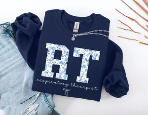 Respiratory Therapist Sweatshirt Hoodie, Blue Toile RT Pullover, Respiratory Therapy Gift, RT Sweatshirt, Respiratory Shirt, RT Grad Gift