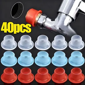 40 High-Quality Silicone Faucet Sealing Washers - Washers And Tape to Prevent Dripping And Leaking, Waterproof And Durable, Waterproof Washers | Durable Faucet Washers for Bathroom Use