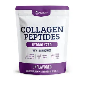 Hydrolyzed Collagen Peptides Powder Grass Fed Type I III Protein for Hair Skin Joint Support Unflavored Keto Non GMO