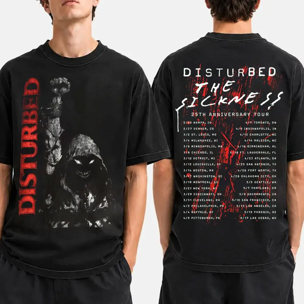 Vintage Disturbed Band T-Shirt, Heavy Metal Graphic Tee, Unisex Heavy Cotton Shirt