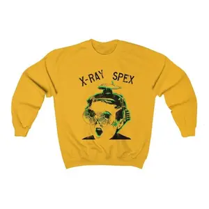 [Sale off up to 50%] X-Ray Spex Unisex Crewneck Sweatshirt, Vintage Style Yellow Punk Rock Graphic T Shirt Specs Tee, Warm Long Sleeve Tee by RainbowArtifacts