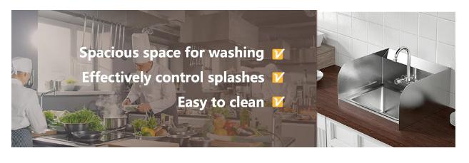 [ FLASH SALE ] ROVSUN 17" x 15" Wall Mount Stainless Steel Hand Wash Sink with Side Splash