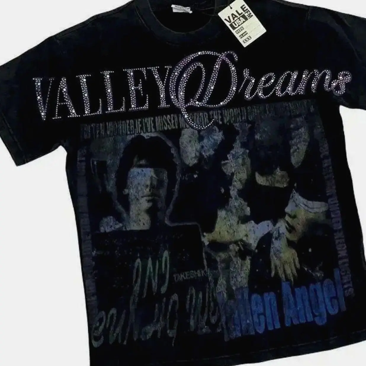 VALLEY Short Sleeve T-shirts Retro Wash Old Streetwear Men Women Couples Movie Poster Character Print Hot Vale Top Tee Womenswear Clothes 2026 DY1 PAK