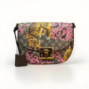 Pre-owned GUCCI Canvas Crossbody Bags Preowned Padlock GG Supreme Bengal Print shoulder bag ️ $1799