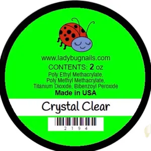 Crystal Clear Acrylic Transparent 2oz acrylic powder is a high-quality, fine powder, non-yellowing, can be used with ALL monomer acrylic nail liquid from other brands,