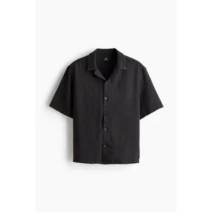 H&M Relaxed Fit Short-sleeved muslin shirt
