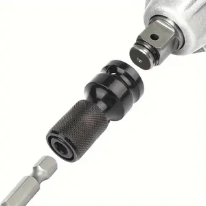 1pc Impact Wrench to Drill Adapter 1/2 to 1/4 Hex Converter Socket Extension Bit Holder for Electric Wrench and Power Tools