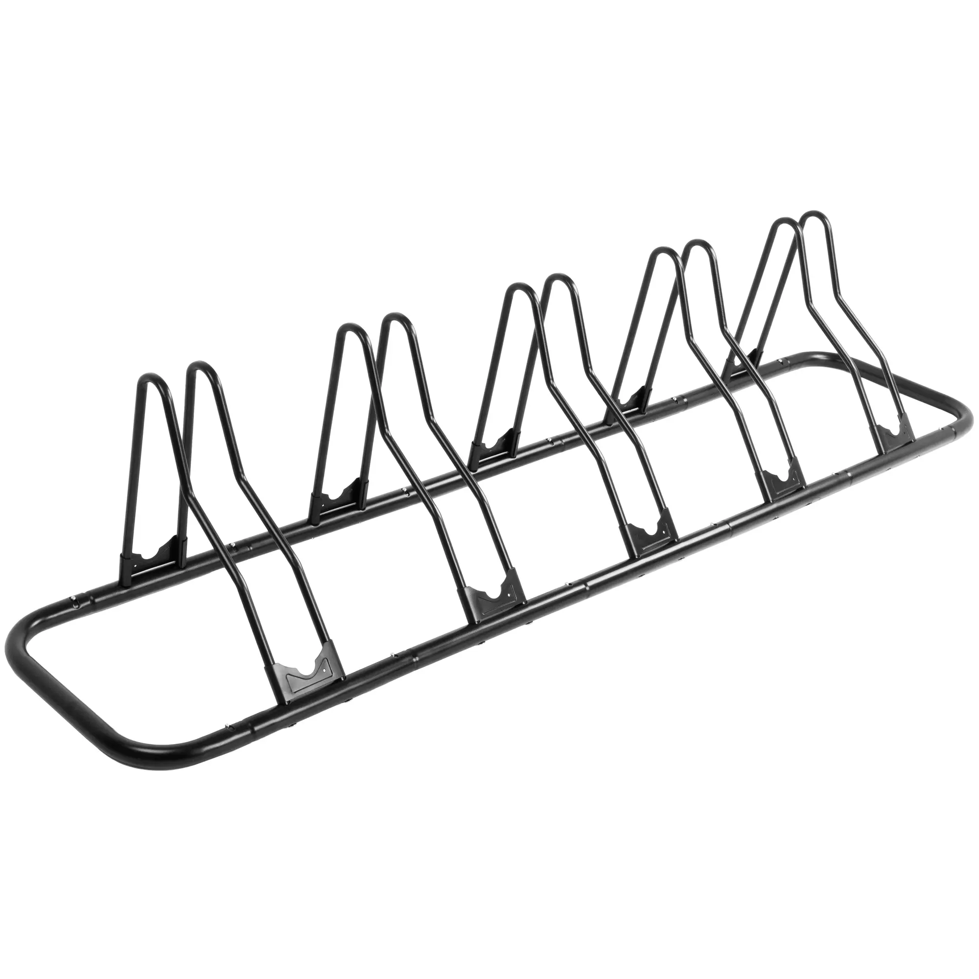 CyclingDeal Bicycle Floor Stand for 5 Bikes, Classic Heavy-Duty Steel Parking Rack for Indoor Home & Garage, Fits MTB & Road Bikes, Bicycle Stand Accessories