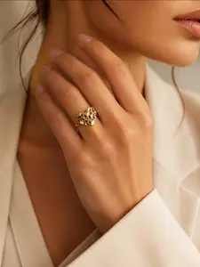 10k Anillo estilo Nugget