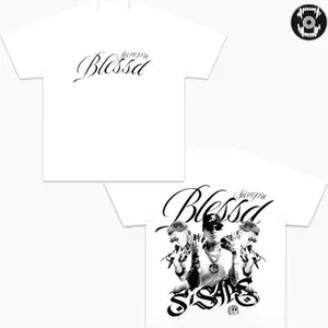 Blessd Siempre Blessd Album Tour 2026 T-Shirt, Latin Trap Reggaeton Graphic Tee, Urban Music Streetwear Shirt, Black White Minimal Script Logo, Unisex Cotton Fan Merch Gift Tee