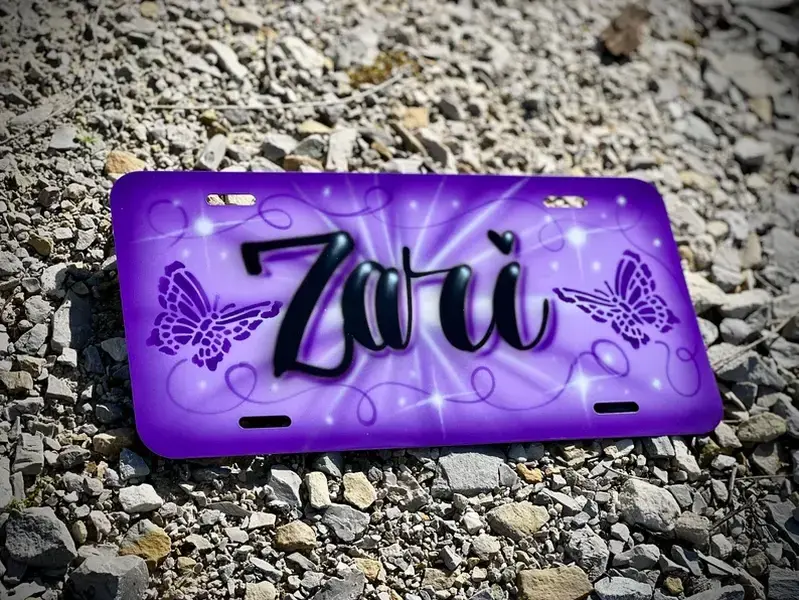 Personalized Custom Airbrush Car Tag License Plate