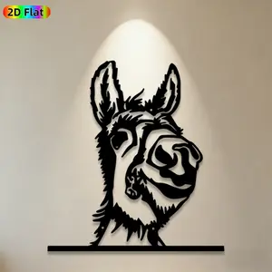 1pc Donkey Metal Wall Art,Whimsical Donkey Statue Mural,Ideal Gift for New Year,Easter,Animal Decor Enthusiasts,Weather-Resistant Metal Wall Decor Wall Sculptures,Perfect for Living Room Wall & Garden Fence Donkey Enthusiasts