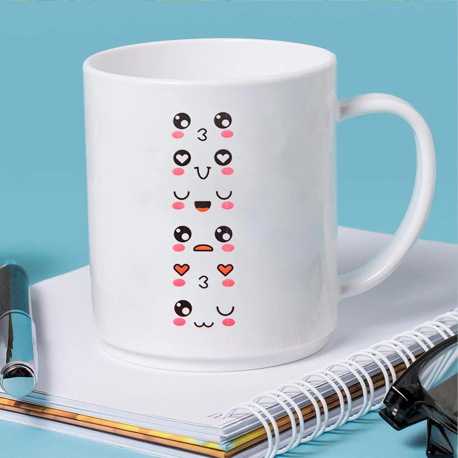 6 sets of 72 non-repetitive emoticons with cute smiles, sad and funny transparent stickers for scrapbooks, notebooks, water cups, suitcases, interesting life stories, eggs, handbooks, DIY festival gifts
