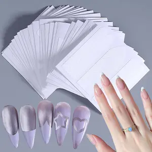 24 Pcs Classic French Nail Art Stickers Set, Star Heart Mixed Design, Nail Decorations, Beauty Accessories, DIY Nail Kit