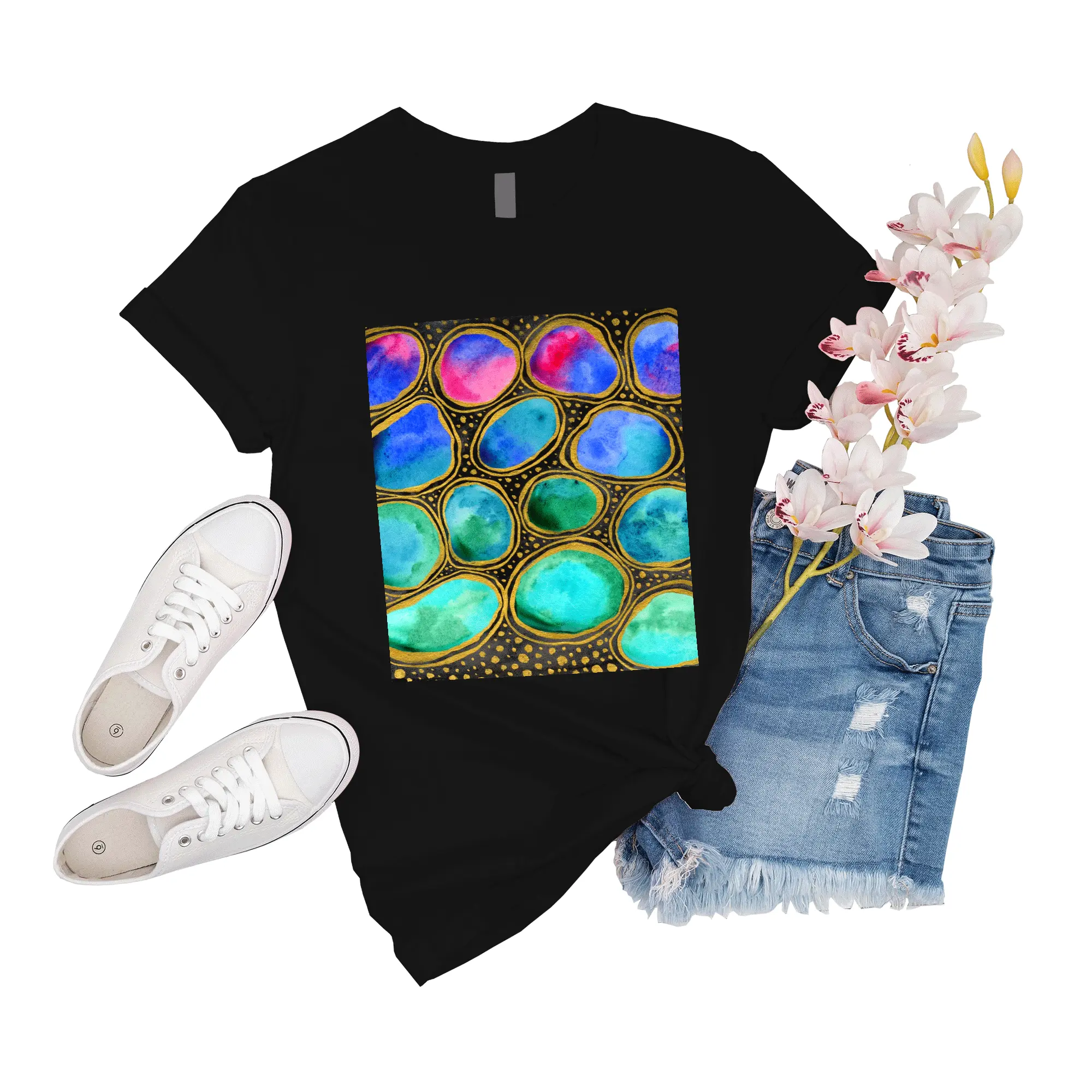 T-Shirt Unisex Lego Sonic Circle Pattern Watercolor Shirts Big Family Shirt Event Short Tee Girl Sleeve Boy Women Friend