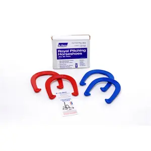 212 MAIN St Pierre Royal Horseshoe Set, Outdoor Game Accessories for Backyard Play, Parks, Americas Sports & Hobbies Activity, Forged Steel