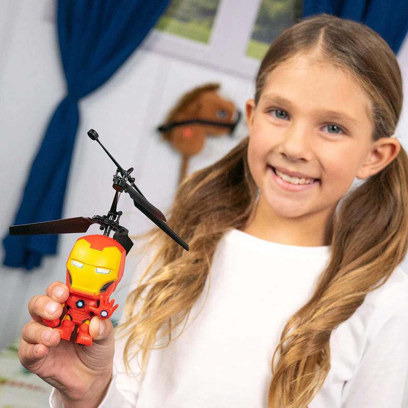 Marvel Big Head Remote Control Flying Helicopter Figures - SpiderMan Captain America Iron Man Hulk Deadpool Wolverine Black Panther - Marvel Licensed Marvel Big Head Remote Control Flying Helicopter Figures - SpiderMan Captain America Iron Man Hulk Deadpool Wolverine Black Panther - Marvel Licensed