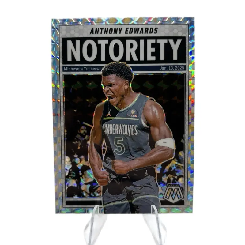 2024-25 Panini Mosaic #1 Anthony Edwards Notoriety Mosaic Minnesota Timberwolves