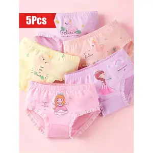5-Pack Girls' Cotton Underwear - Soft El