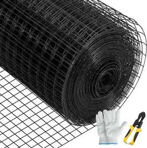 【SummerFinds】VEVOR Galvanized Steel Coated Metal Hardware Cloth, 48in x 50in, 1"x1" (1 inch) Mesh, 16 Gauge Chicken Wire Fencing with Firm Welding Structure, Cutting Plier & Fabric Gloves, Flexible Usage for Garden Fencing, Pet Enclosures