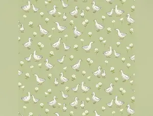 Little Ones | Ducks Green by Makower UK for Andover Fabrics | MU-190-G