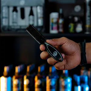 Rolda - Barber Brush For Fades | Boar Bristles, Fade & Beard Brush, Remove Excess Hair Manual Shaver