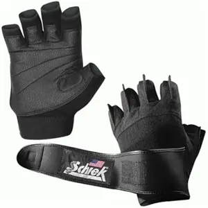 Schiek Sport  Platinum Gel Lifting Glove with Wrist Wraps Large