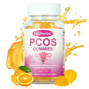 PCOS Relief Gummies for Fertility and Ovulation, Orange Flavor Inositol Vitamins for Women, 60 Count