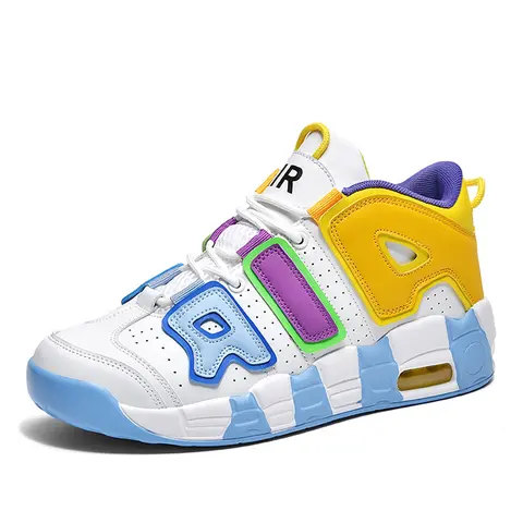 Men's Sport Shoes, PU Leather Upper, Comfortable Inner Lining, High-Top Design, Durable Rubber Sole, Textured Grip, Colorblock Sneakers, Sporty Sneaker, Athletic Casual Sneaker, All Seasons Sneakers, Athletic Sneaker