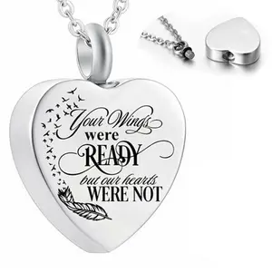 Fashion Heart Necklace for Ashes - Cremation Jewelry Keepsake Memorial Pendant