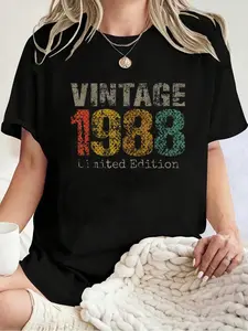 100% Cotton 36 Year Old Gifts Vintage 1988 Limited Edition 36th Birthday T-Shirt, Men Women Summer Clothes
