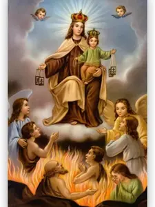 Posters Our Lady of Carmen Canvas Art Poster Modern Aesthetic Background Wall Wall Art Decoration Holiday Gift Unframed