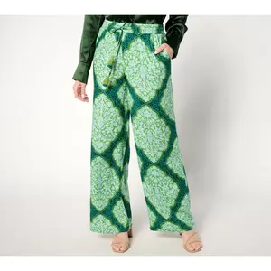 BEAUTIFUL by Lawrence Zarian Petite Tassel Pull-On Pant